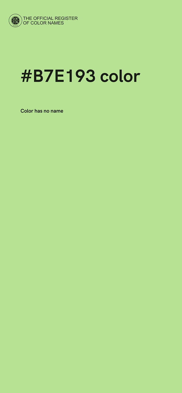 #B7E193 color image