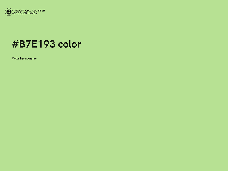 #B7E193 color image
