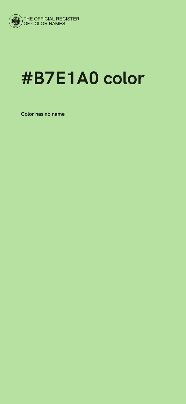 #B7E1A0 color image