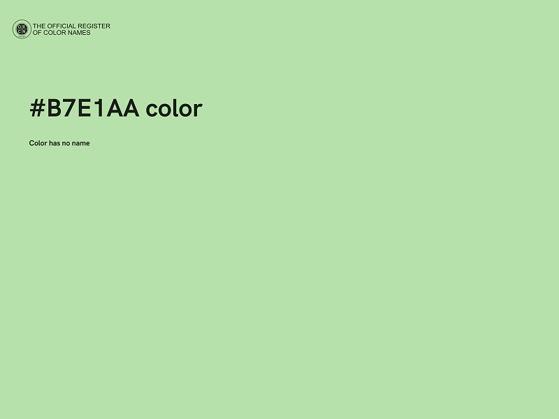 #B7E1AA color image