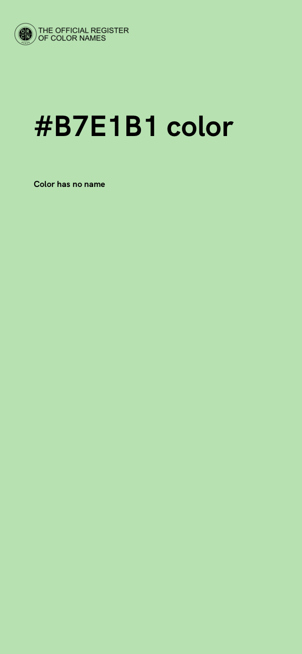 #B7E1B1 color image