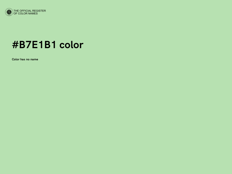 #B7E1B1 color image