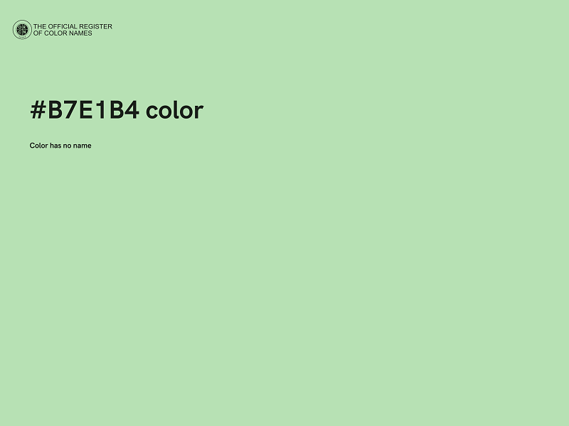 #B7E1B4 color image