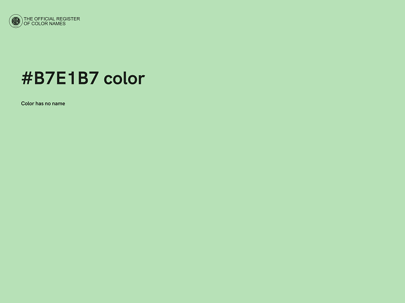 #B7E1B7 color image