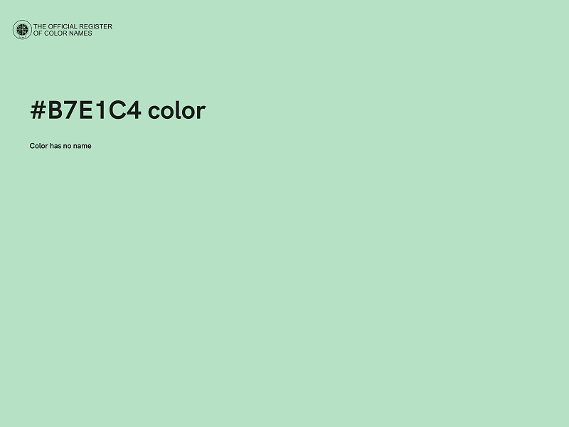 #B7E1C4 color image