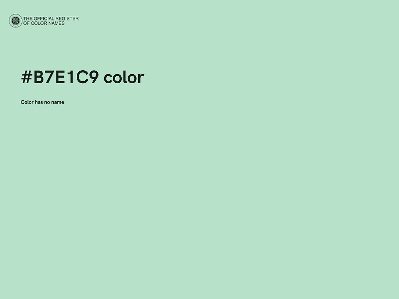 #B7E1C9 color image