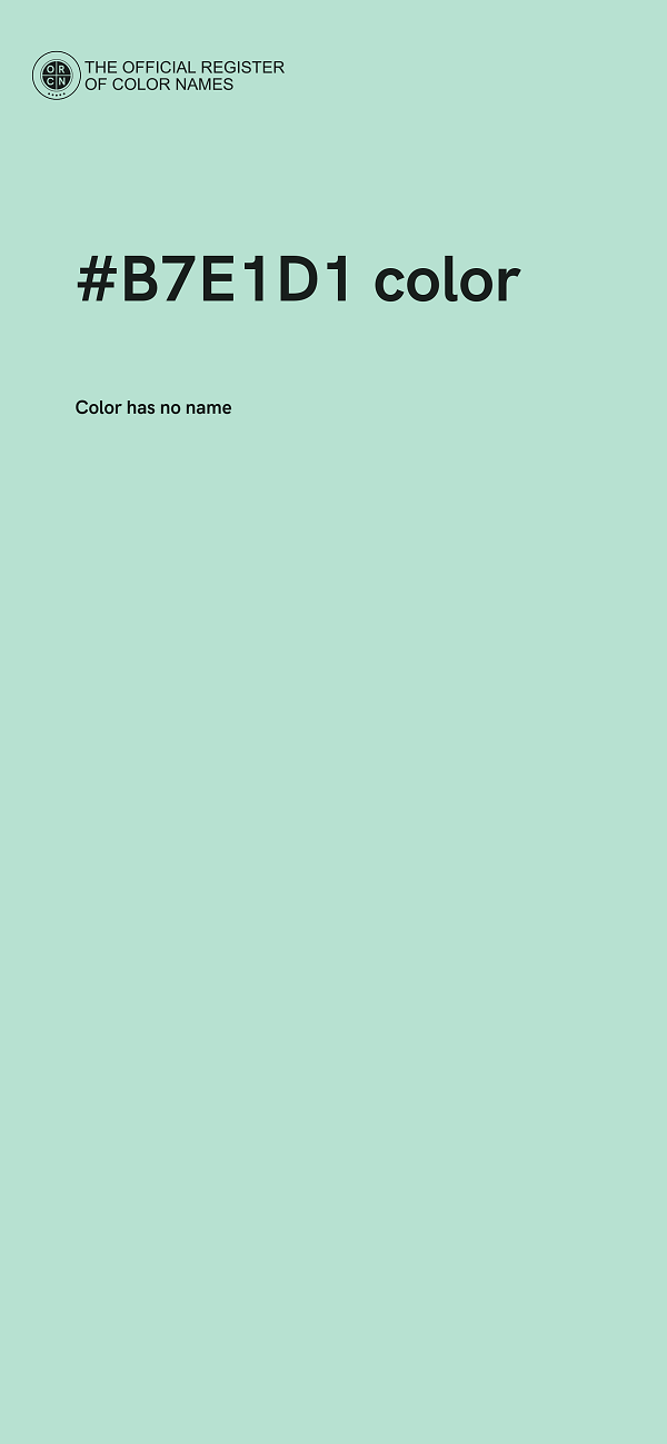 #B7E1D1 color image