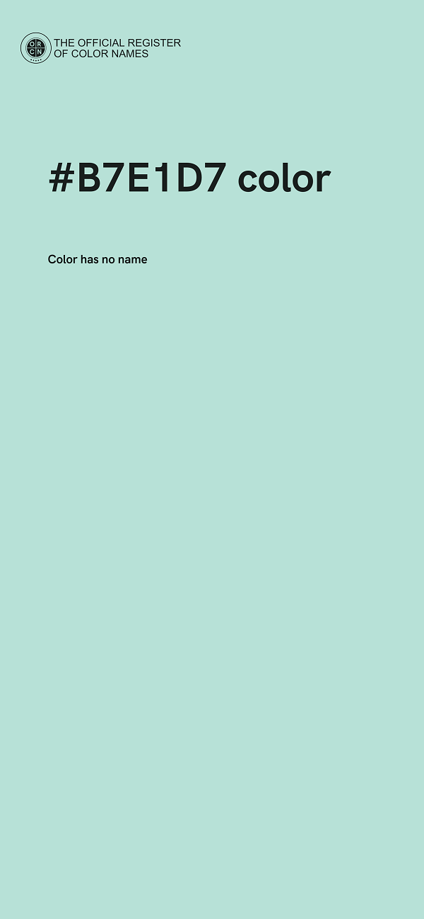 #B7E1D7 color image