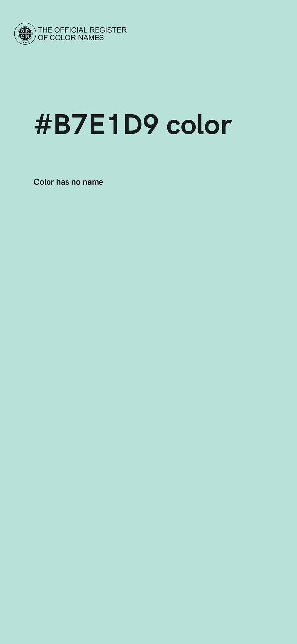#B7E1D9 color image