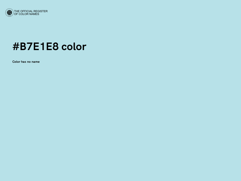 #B7E1E8 color image