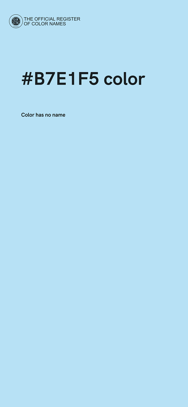 #B7E1F5 color image