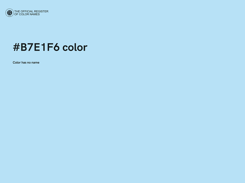 #B7E1F6 color image