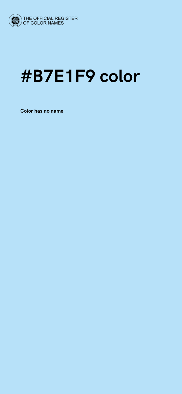 #B7E1F9 color image