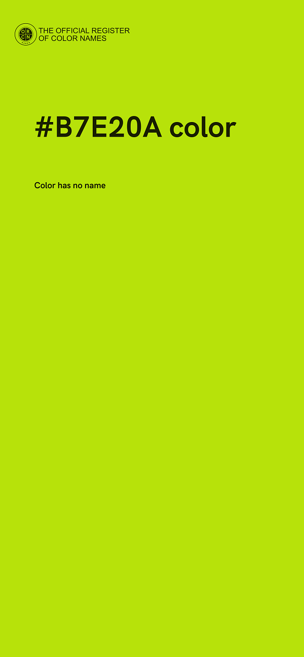 #B7E20A color image