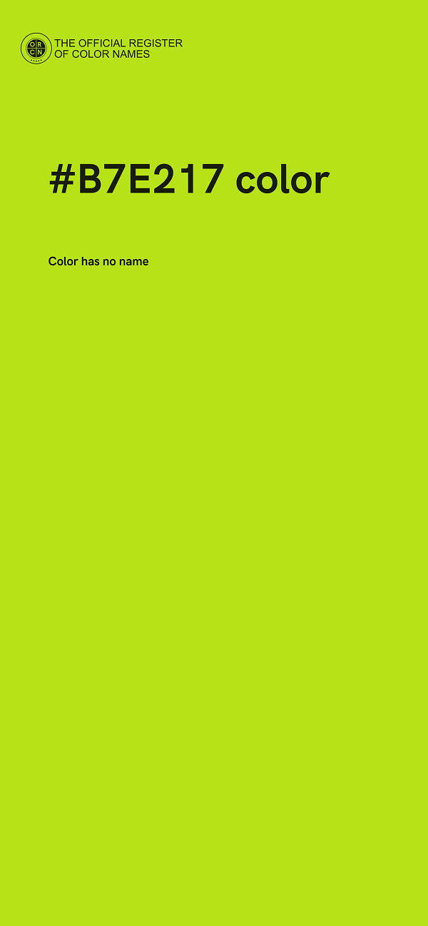 #B7E217 color image