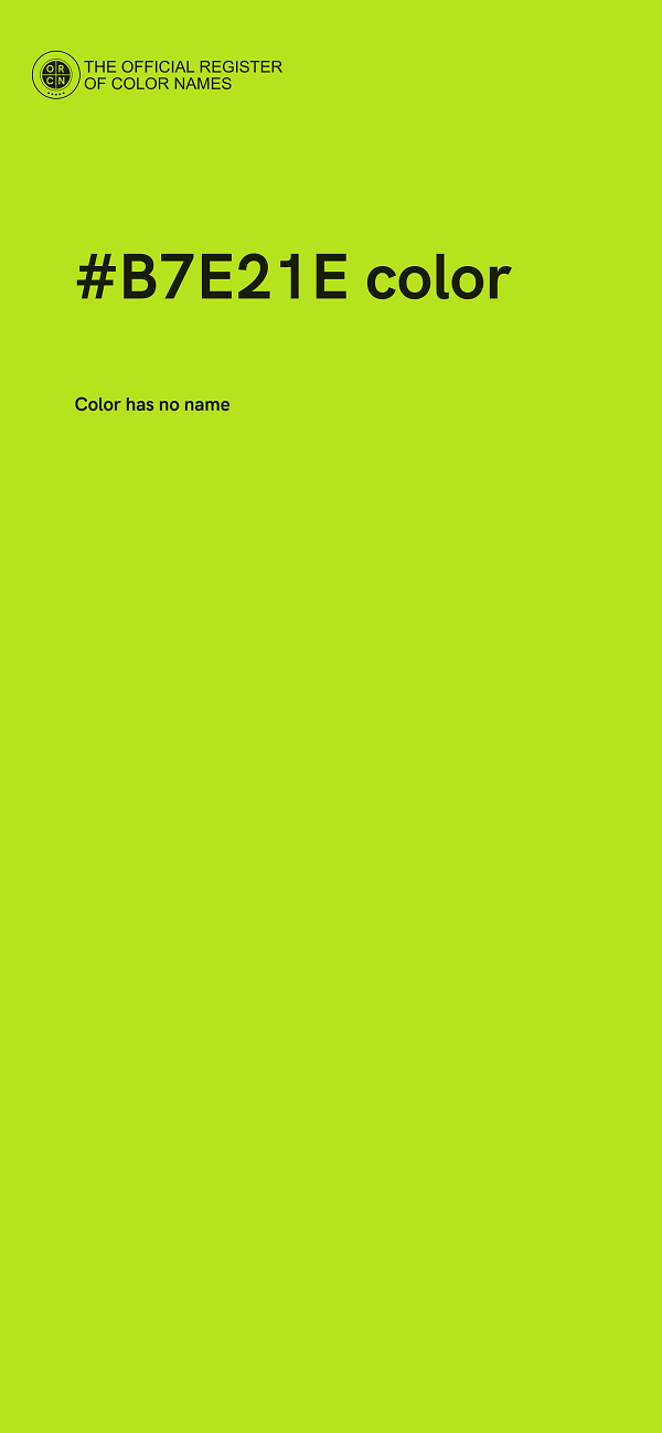 #B7E21E color image
