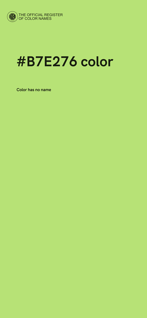 #B7E276 color image