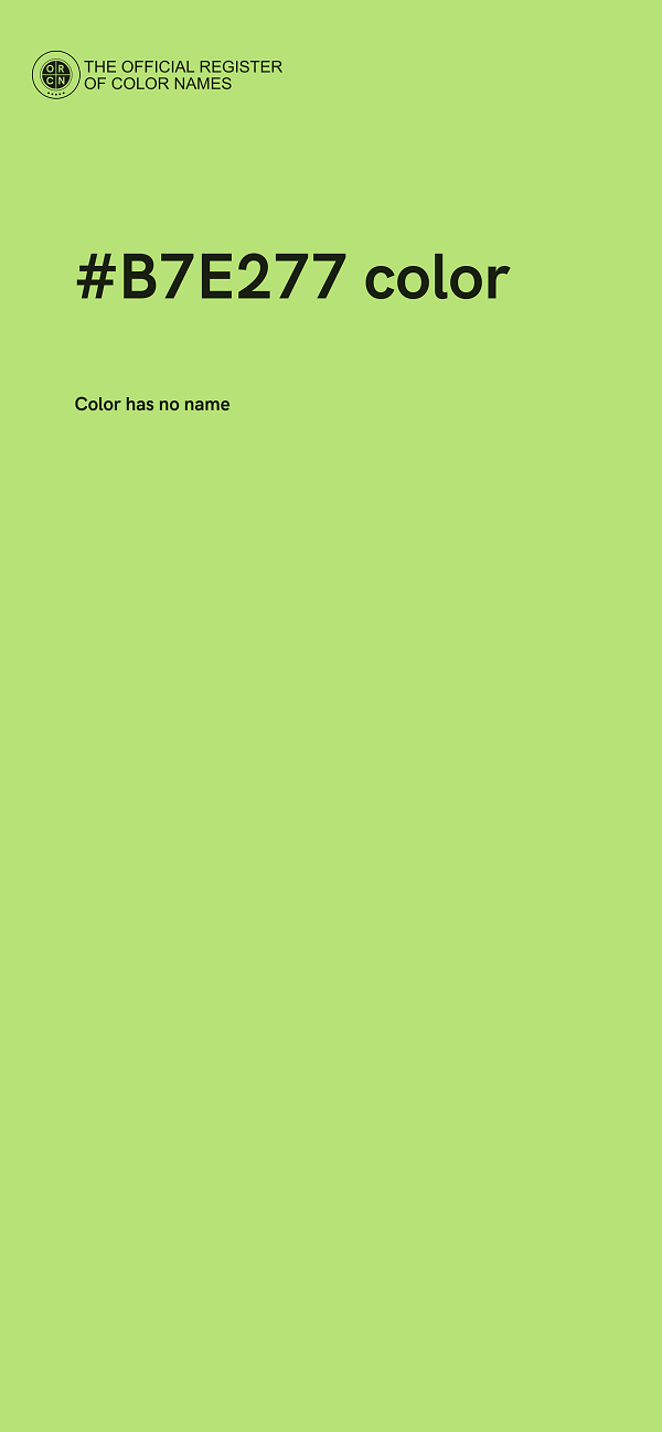 #B7E277 color image