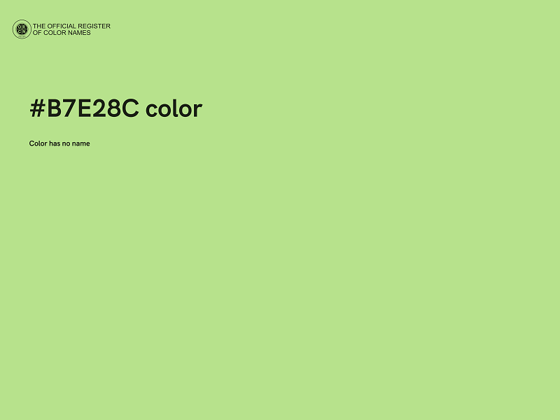 #B7E28C color image