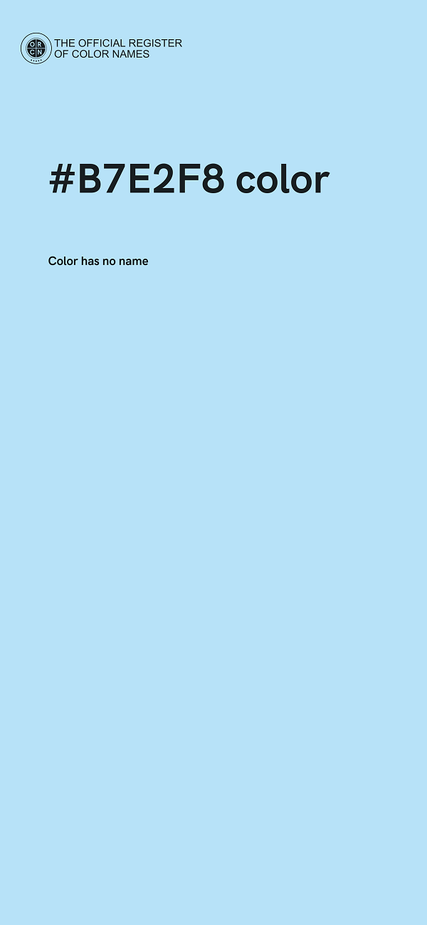 #B7E2F8 color image