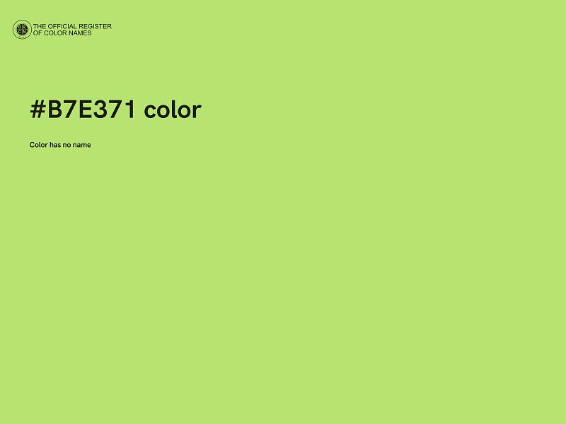 #B7E371 color image