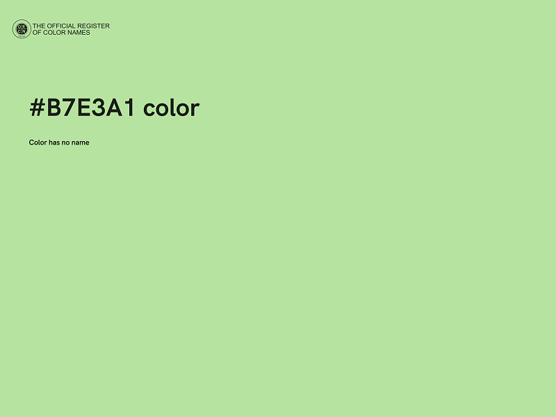 #B7E3A1 color image