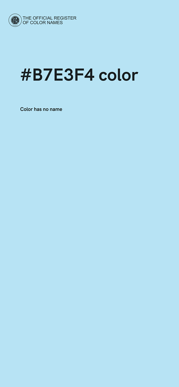 #B7E3F4 color image