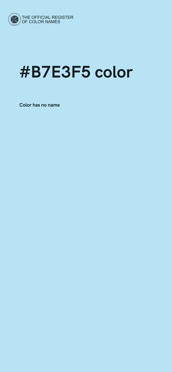 #B7E3F5 color image