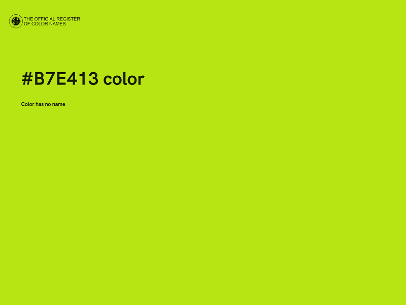 #B7E413 color image