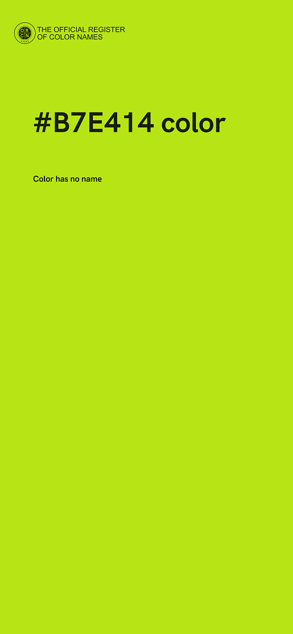 #B7E414 color image