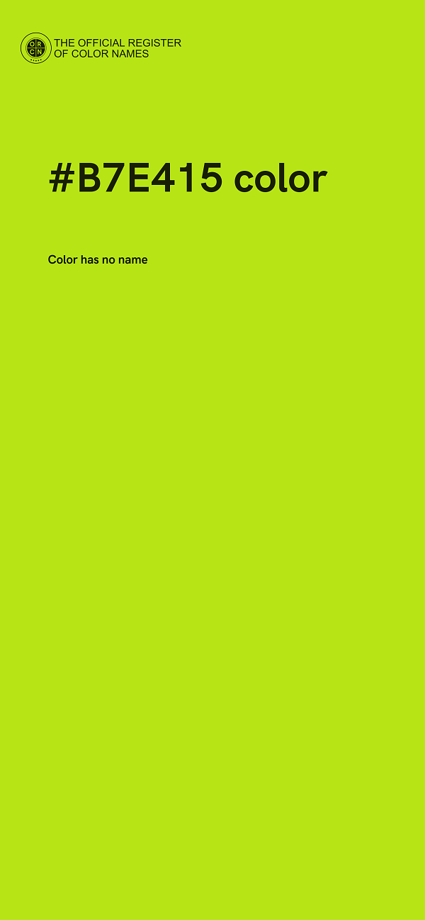 #B7E415 color image