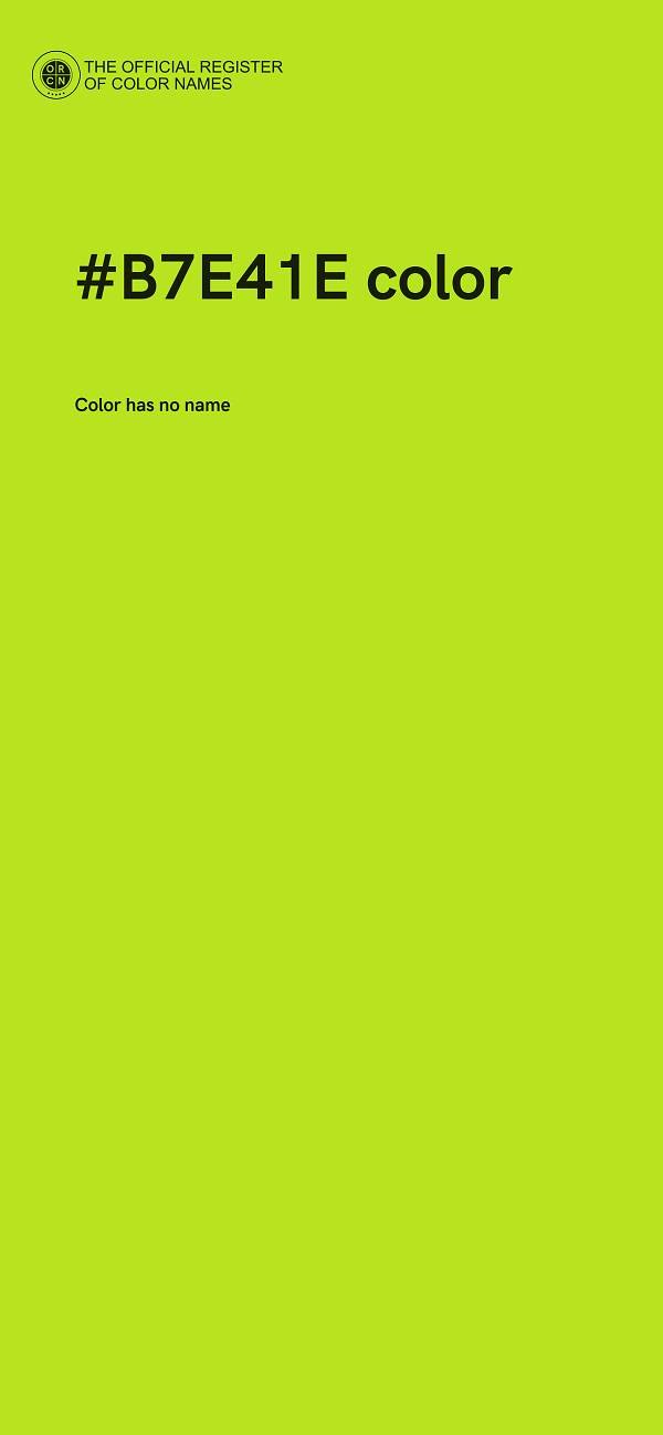 #B7E41E color image