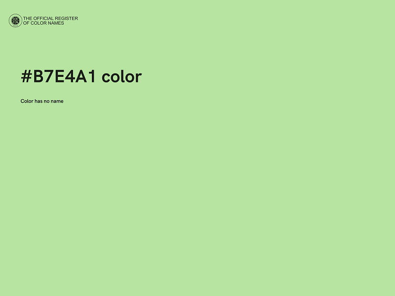 #B7E4A1 color image