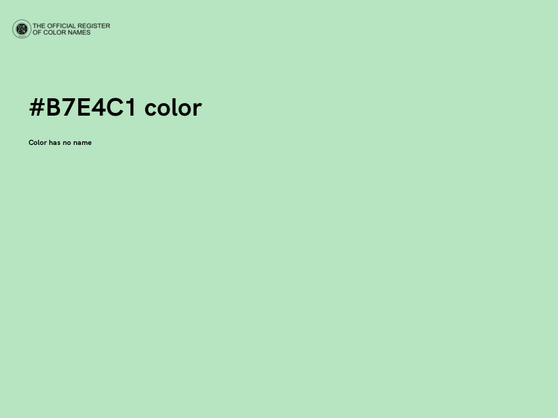 #B7E4C1 color image