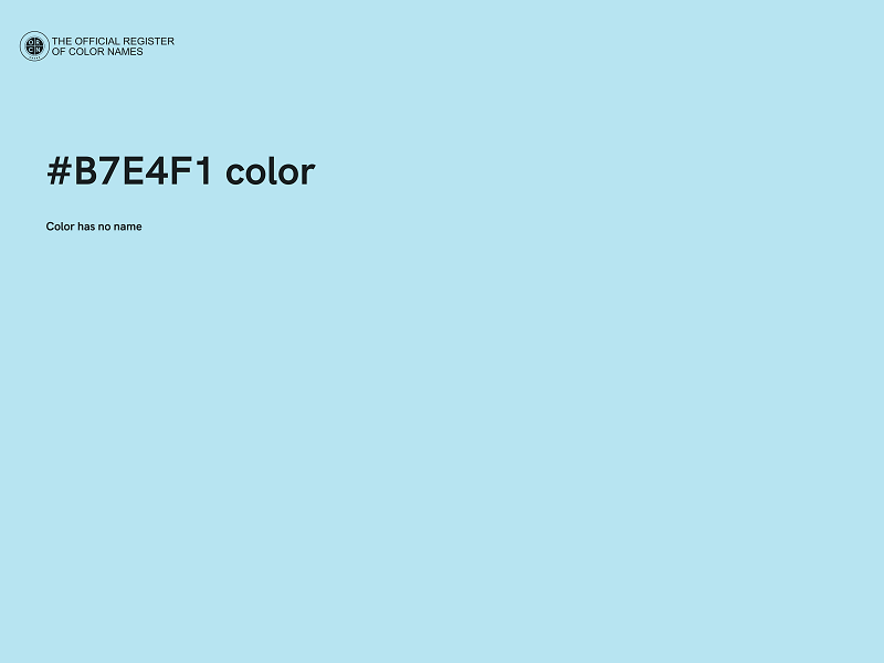 #B7E4F1 color image