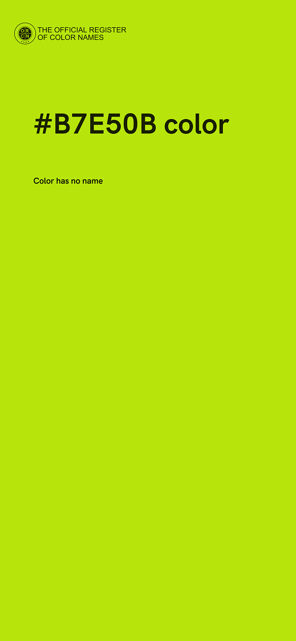 #B7E50B color image