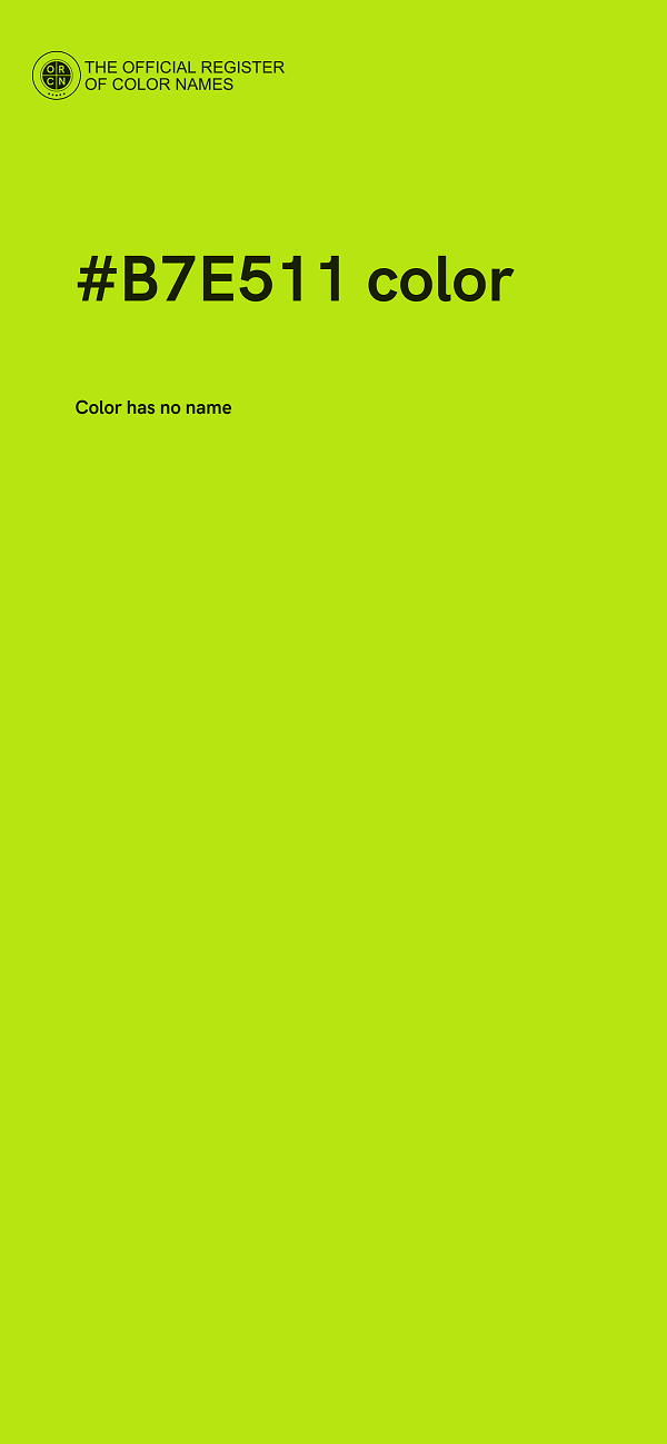 #B7E511 color image