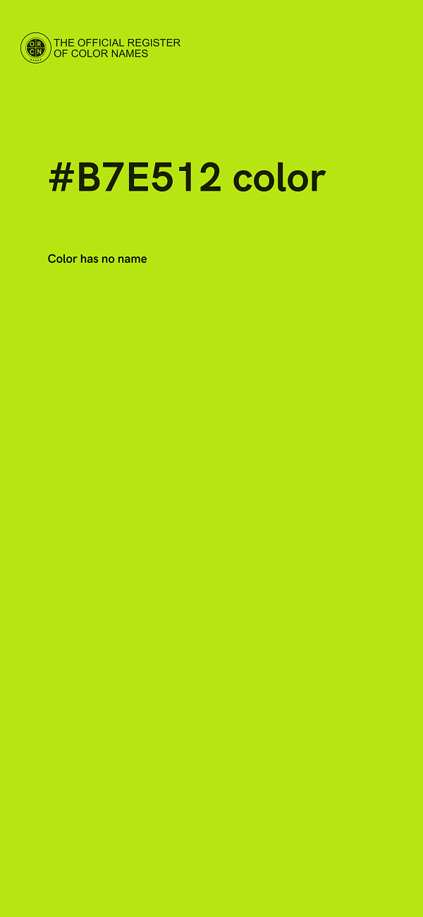#B7E512 color image