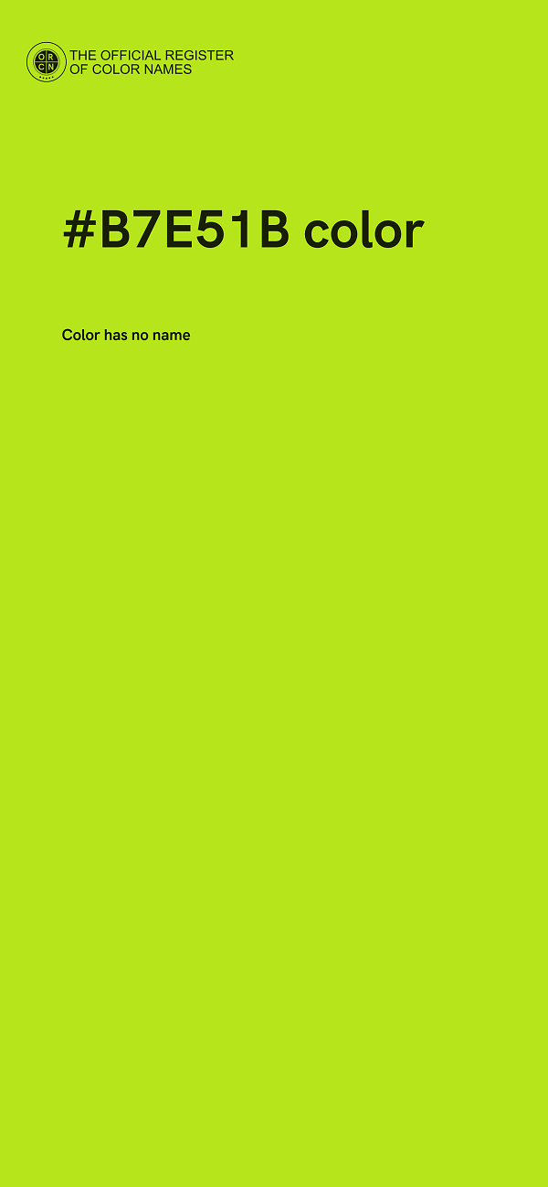 #B7E51B color image