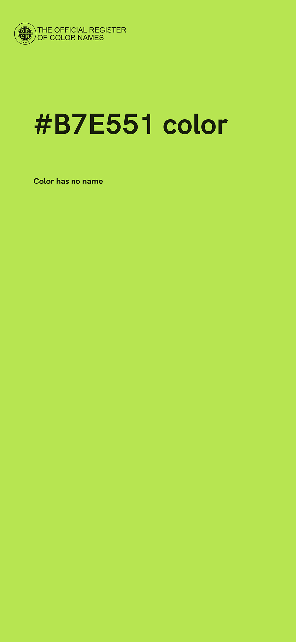 #B7E551 color image