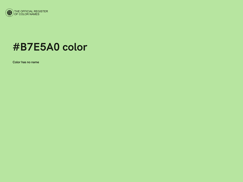 #B7E5A0 color image