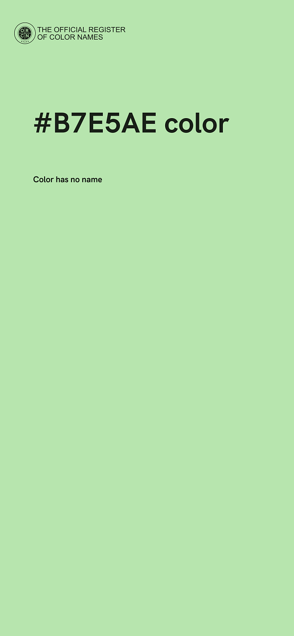 #B7E5AE color image