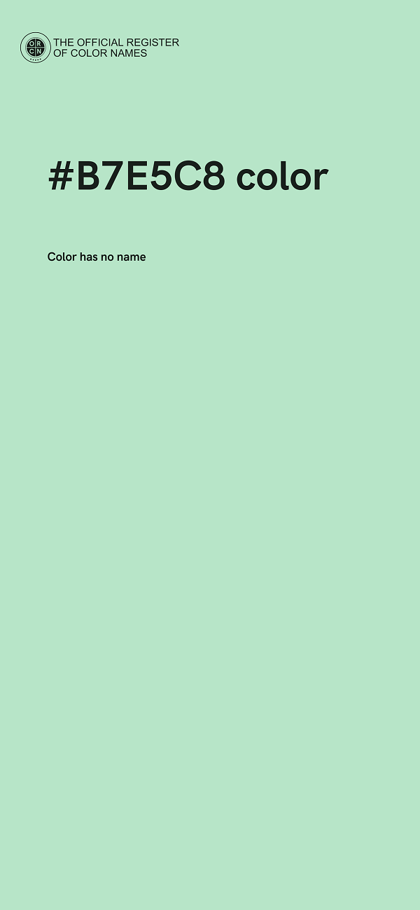 #B7E5C8 color image