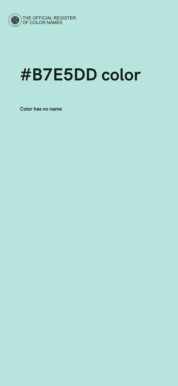 #B7E5DD color image