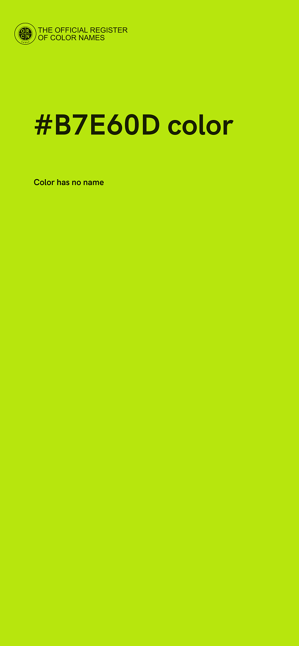 #B7E60D color image