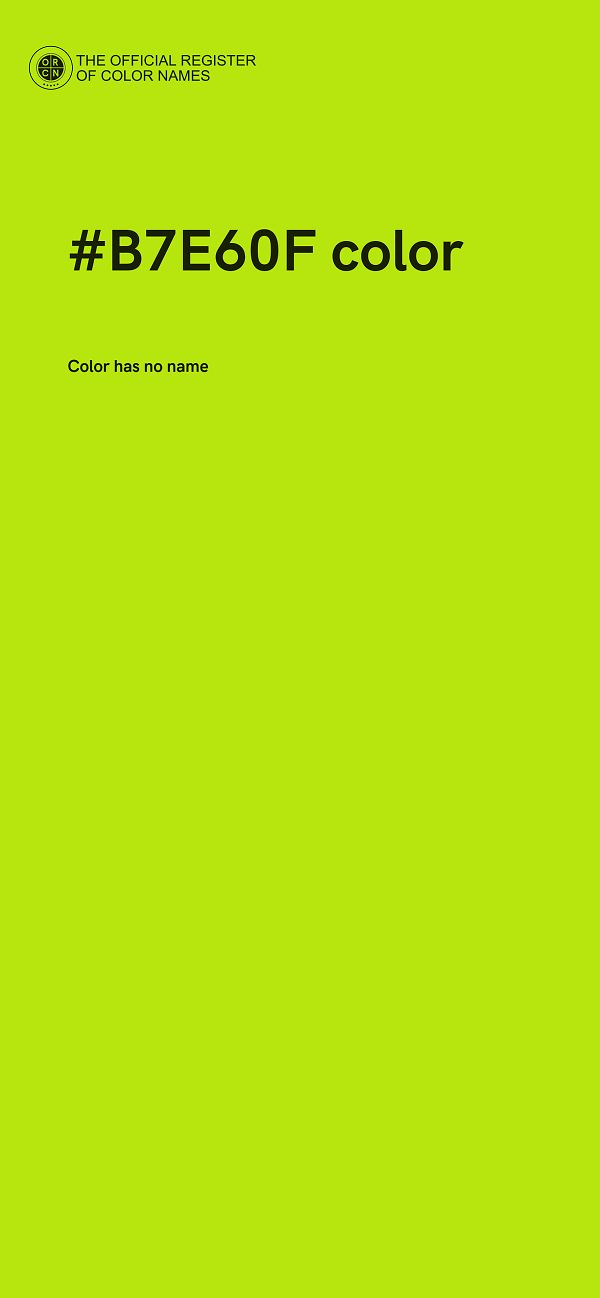 #B7E60F color image
