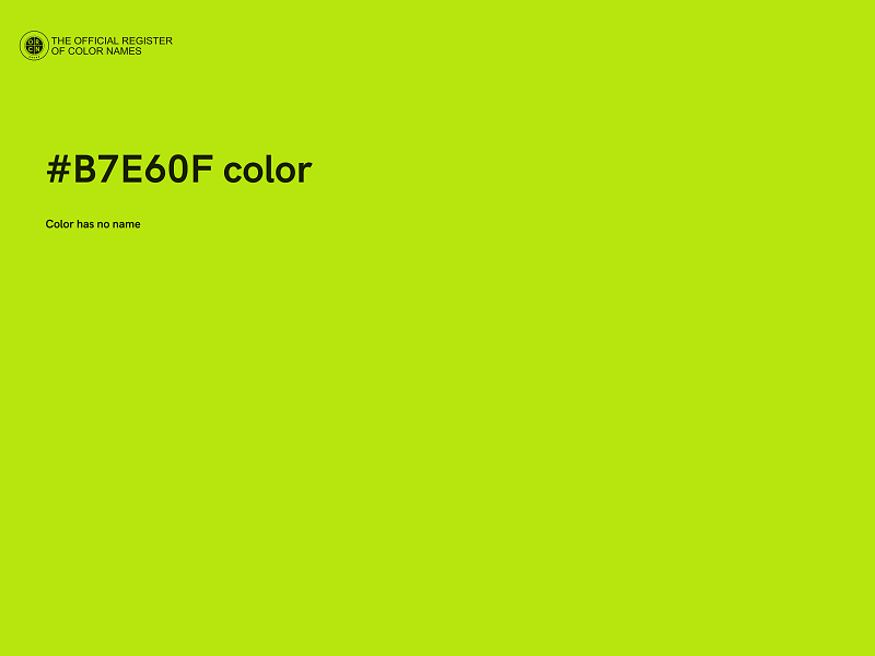 #B7E60F color image