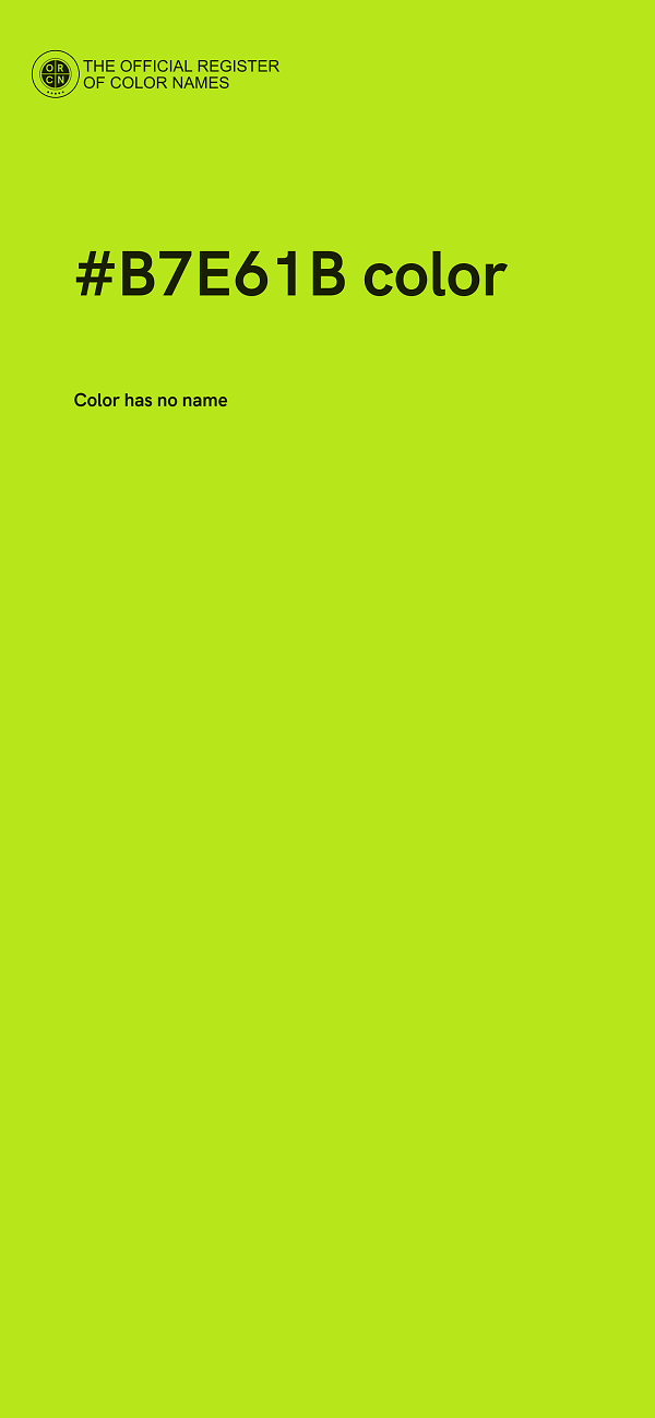 #B7E61B color image