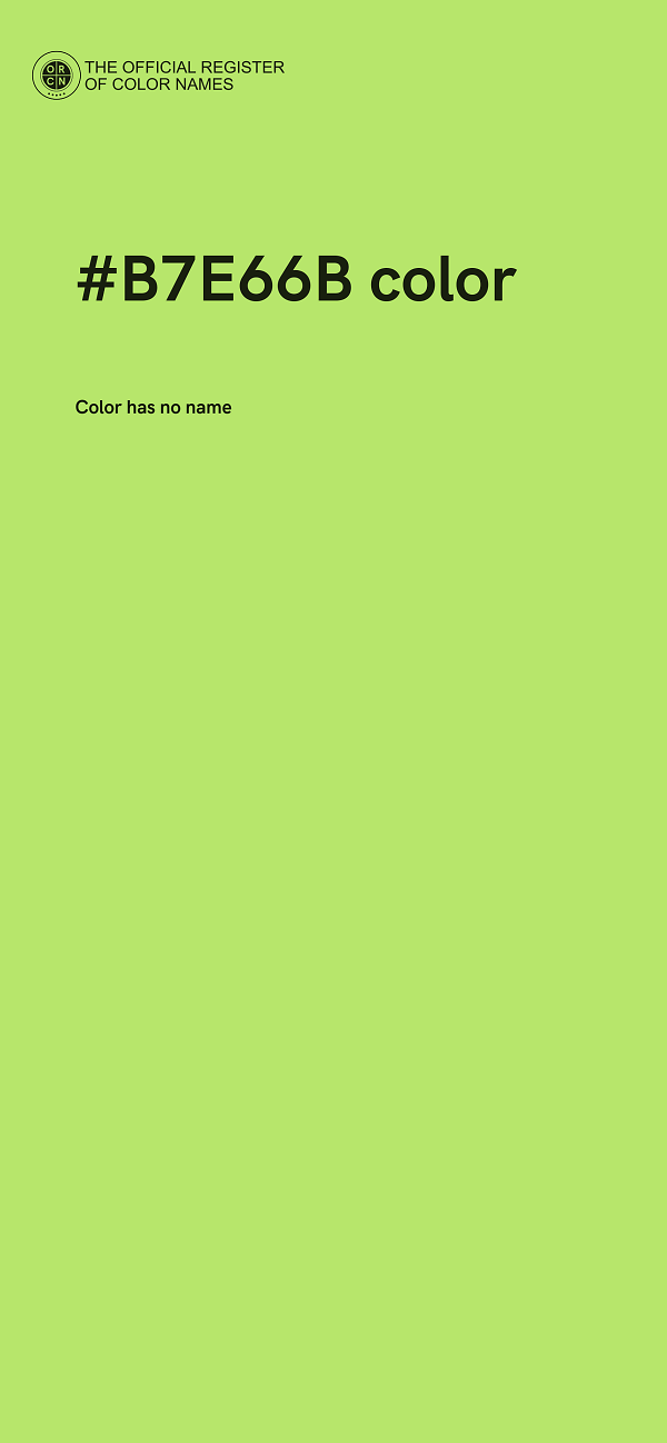 #B7E66B color image