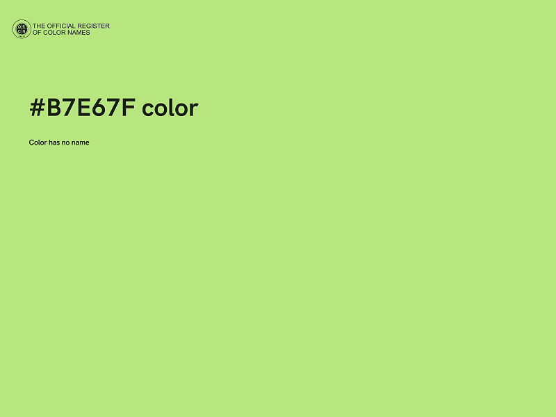 #B7E67F color image